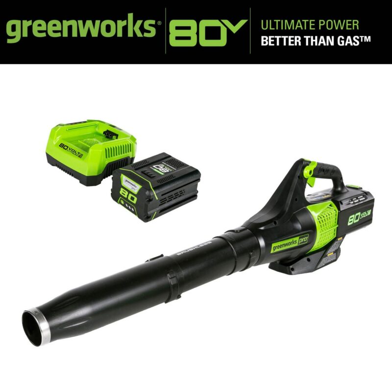 Greenworks 80V 580 Cfm at 145 Mph Brushless Leaf Blower with 2.5 Ah Battery and Charger 2404602 - Image 3