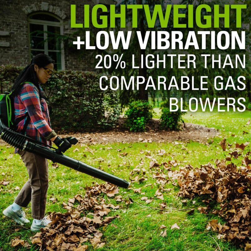 Greenworks 80V 610 CFM Brushless Backpack Blower with 2.5 Ah Battery and Charger 2404802 - Image 7