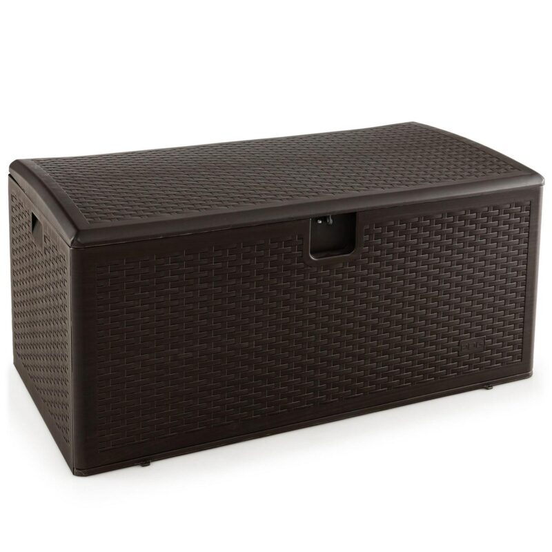 Gymax Patio 120 Gallon Water-proof Deck Box Outdoor Resin Storage Box for Toys - Image 10