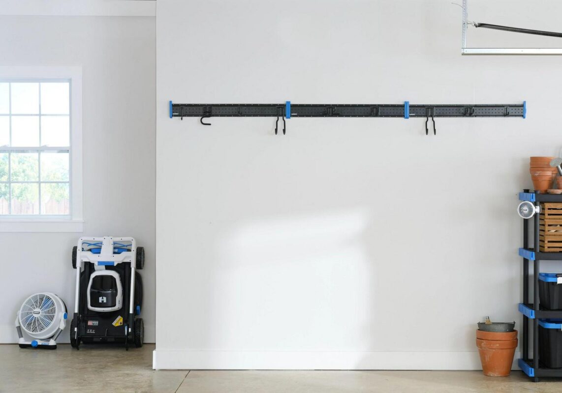 HART 18-Piece Garage Storage Rail Starter Kit, Compatible with HART Storage and Standard Peg Hooks, New Condition - Image 5