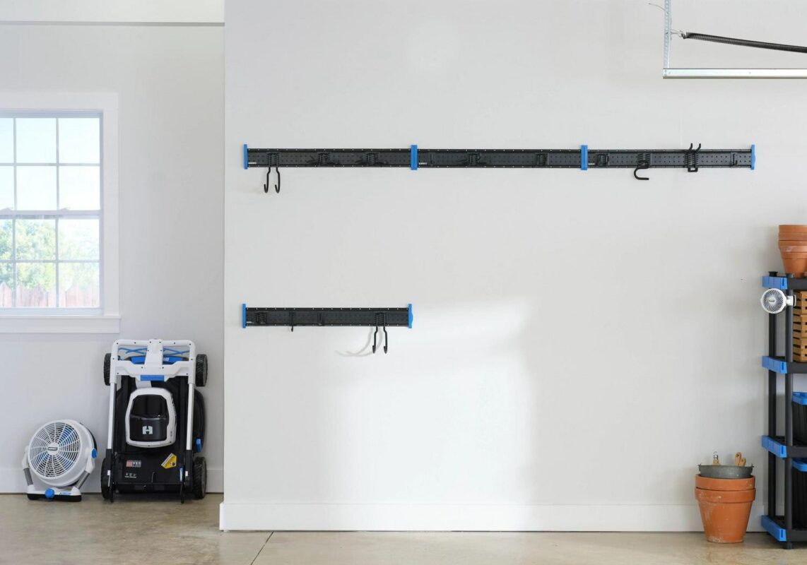 HART 18-Piece Garage Storage Rail Starter Kit, Compatible with HART Storage and Standard Peg Hooks, New Condition - Image 6