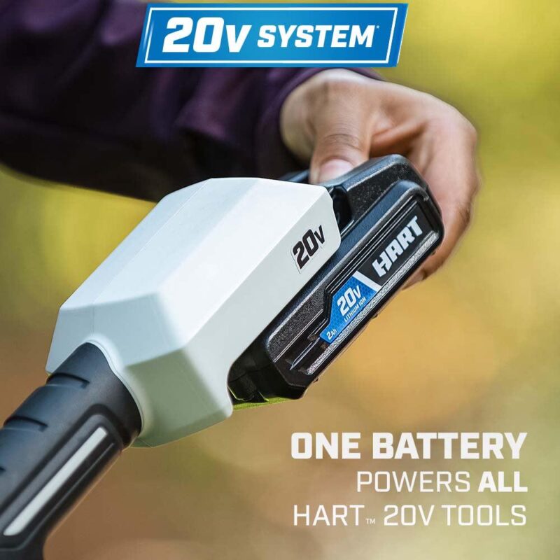 HART 20V Cordless 13  String Trimmer Kit, (1) 2.0 Ah Lithium-Ion Battery - Image 6