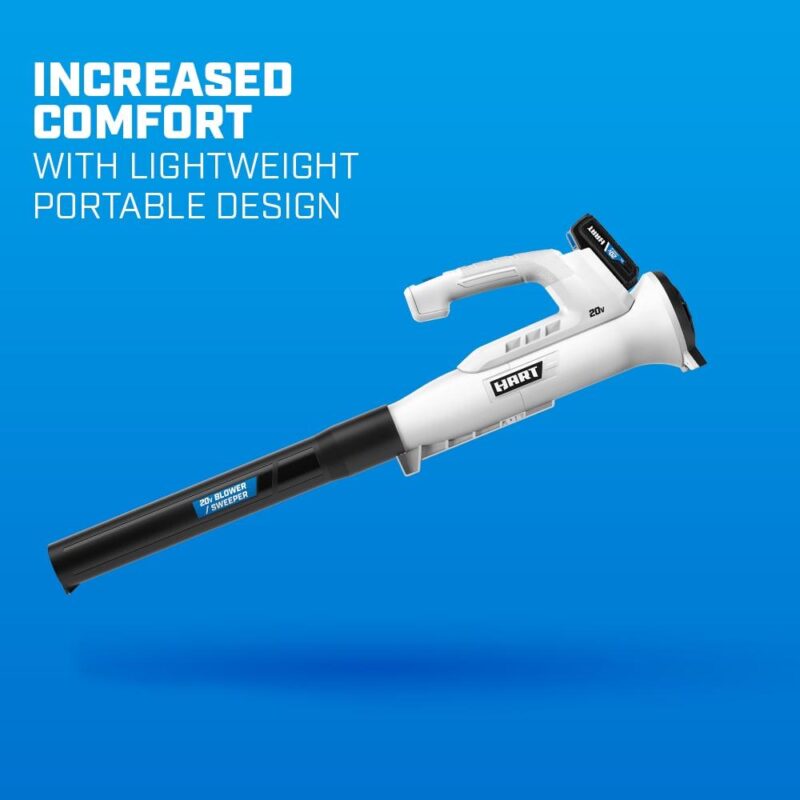 HART 20-Volt 10-inch String Trimmer/Bazooka Leaf Blower Combo Kit, (1) 2.0Ah Lithium-Ion Battery - Image 4