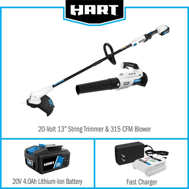 HART 20 Volt 13  Cordless Trimmer and Blower Combo Kit - Image 14
