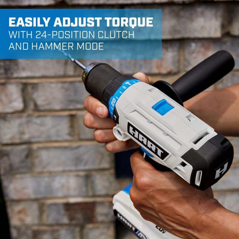 HART 20-Volt 1/2-inch Cordless Hammer Drill Kit, Gen2 - Image 3