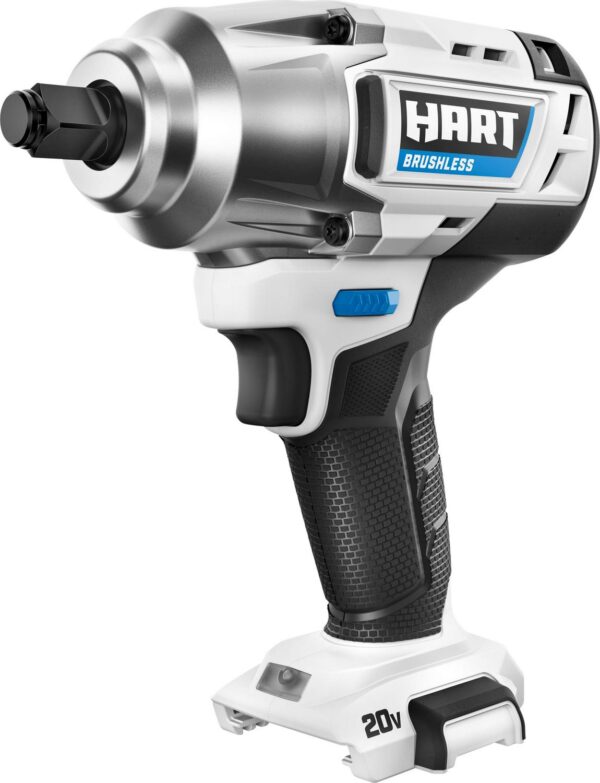 HART 20-Volt 1/2-inch Battery-Powered Brushless Impact Wrench (Battery Not Included)