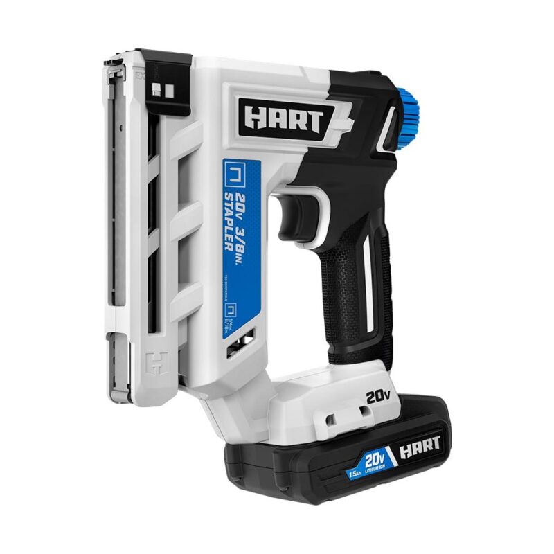 HART 20-Volt 3/8 Inch Crown Staple Gun Kit (1) 20-Volt 1.5Ah Lithium-Ion Battery - Image 3
