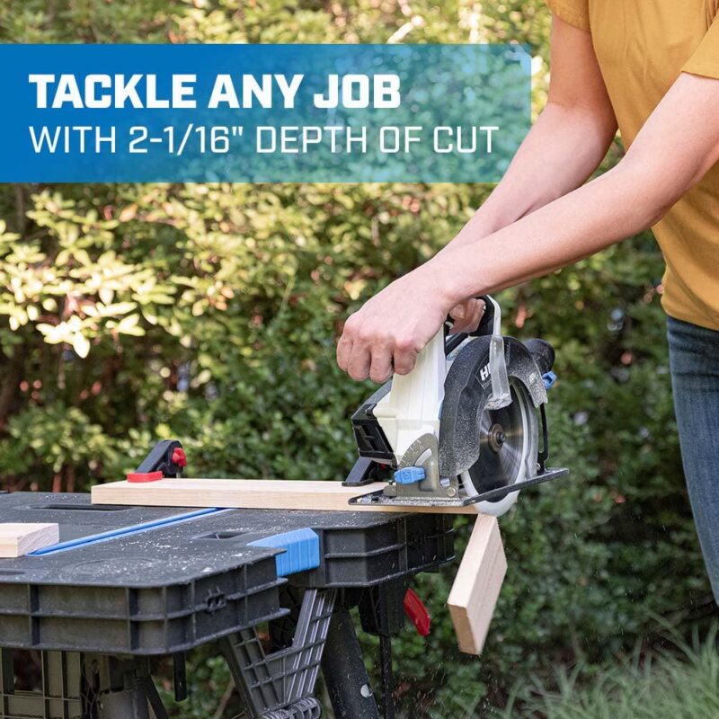 HART 20-Volt 6-1/2-inch Battery-Powered Circular Saw (Battery Not Included) - Image 3