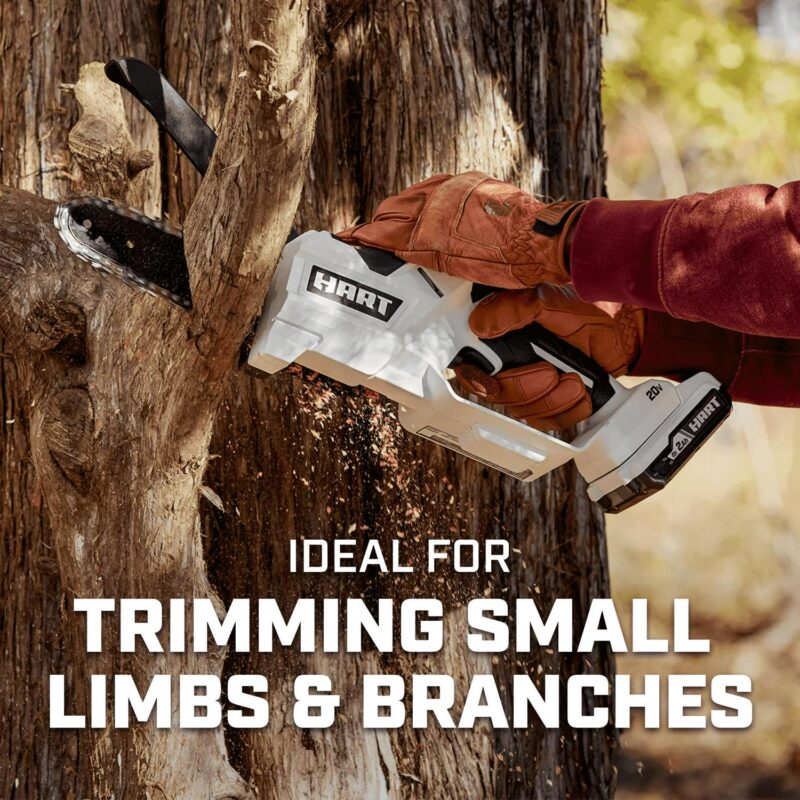 HART 20 Volt 6-inch Battery-Powered Pruning Chainsaw Kit, (1) 2.0Ah Lithium-Ion Battery - Image 4