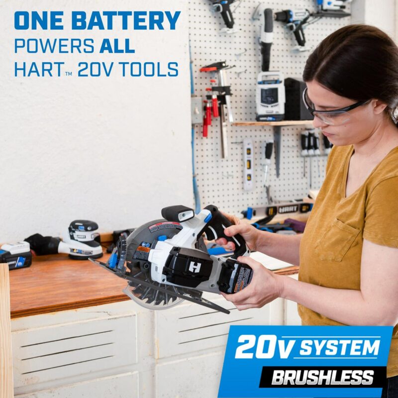 HART 20-Volt 7-1/4-inch Brushless Circular Saw (Battery Not Included) - Image 4