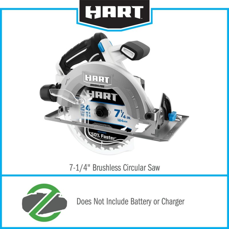 HART 20-Volt 7-1/4-inch Brushless Circular Saw (Battery Not Included) - Image 3
