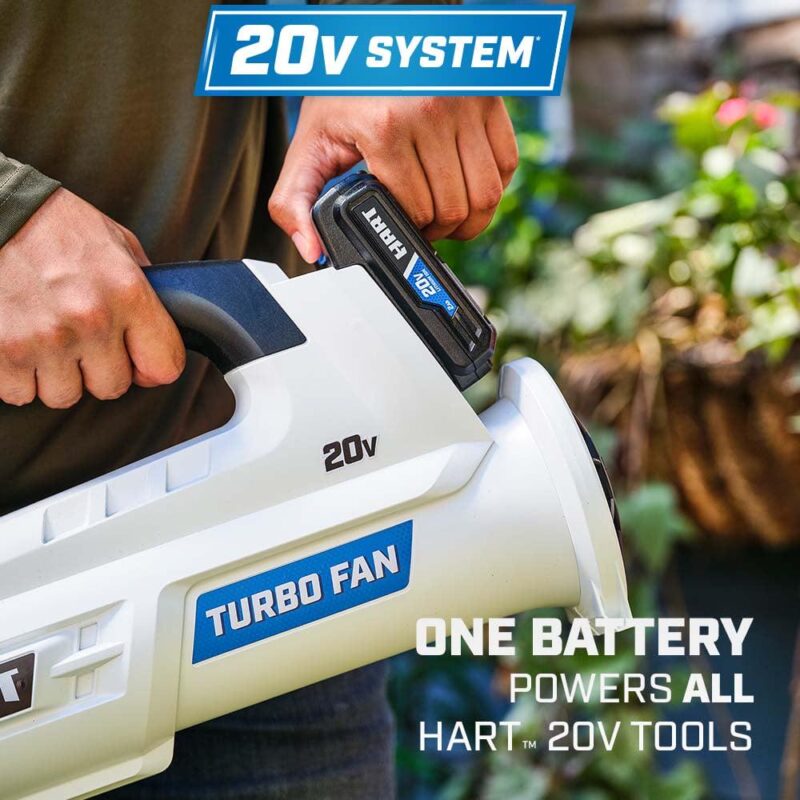 HART 20-Volt 90 mph at 250 CFM Battery-Powered Axial Blower Kit, (1) 2.0Ah Lithium-Ion Battery - Image 3