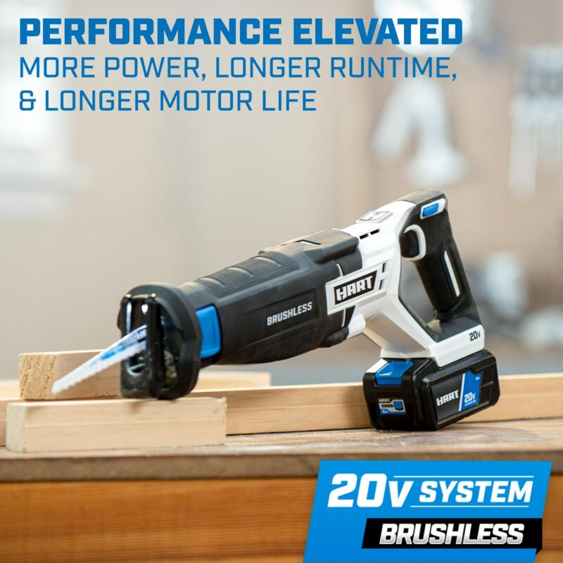 HART 20-Volt Battery-Powered Brushless Reciprocating Saw (Battery Not Included) - Image 5
