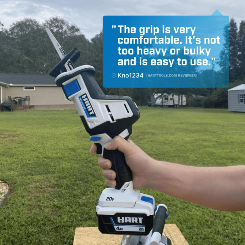 HART 20-Volt Brushless One-Handed Battery-Powered Reciprocating Saw (Battery Not Included) - Image 8