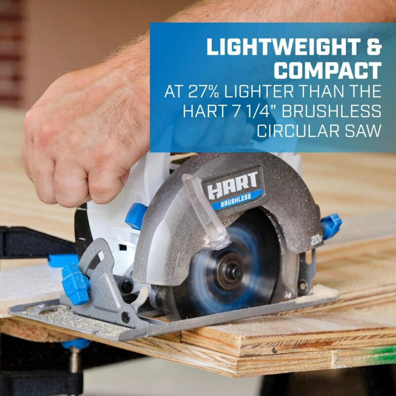 HART 20-Volt Brushless 5-1/2-inch Compact Battery-Powered Circular Saw (Battery Not Included) New Condition - Image 3