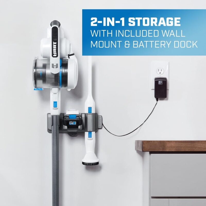 HART 20-Volt Cordless Stick Vacuum Kit, (1) 4.0Ah Lithium-Ion Battery - Image 3