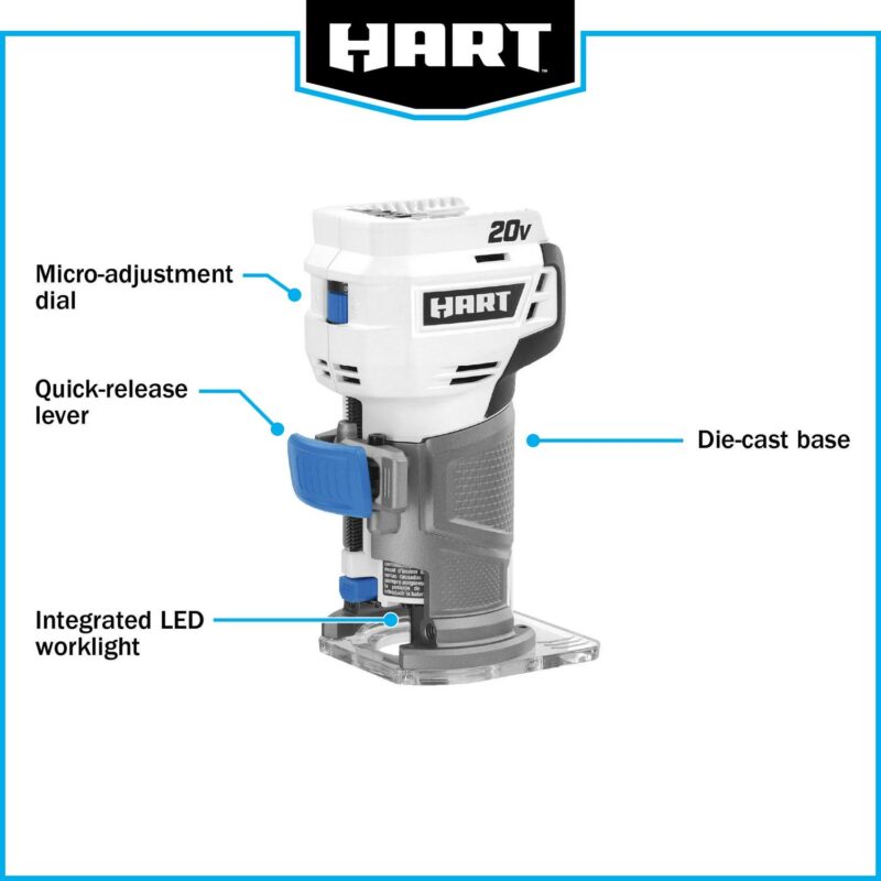 HART 20-Volt Cordless Trim Router (Battery Not Included) - Image 8