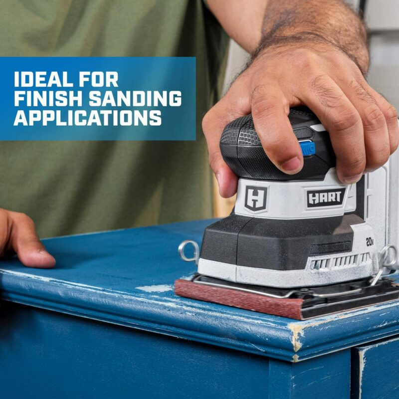 HART 20-Volt Cordless 1/4 Sheet Sander and Dust Bag (Battery Not Included) New Condition - Image 7
