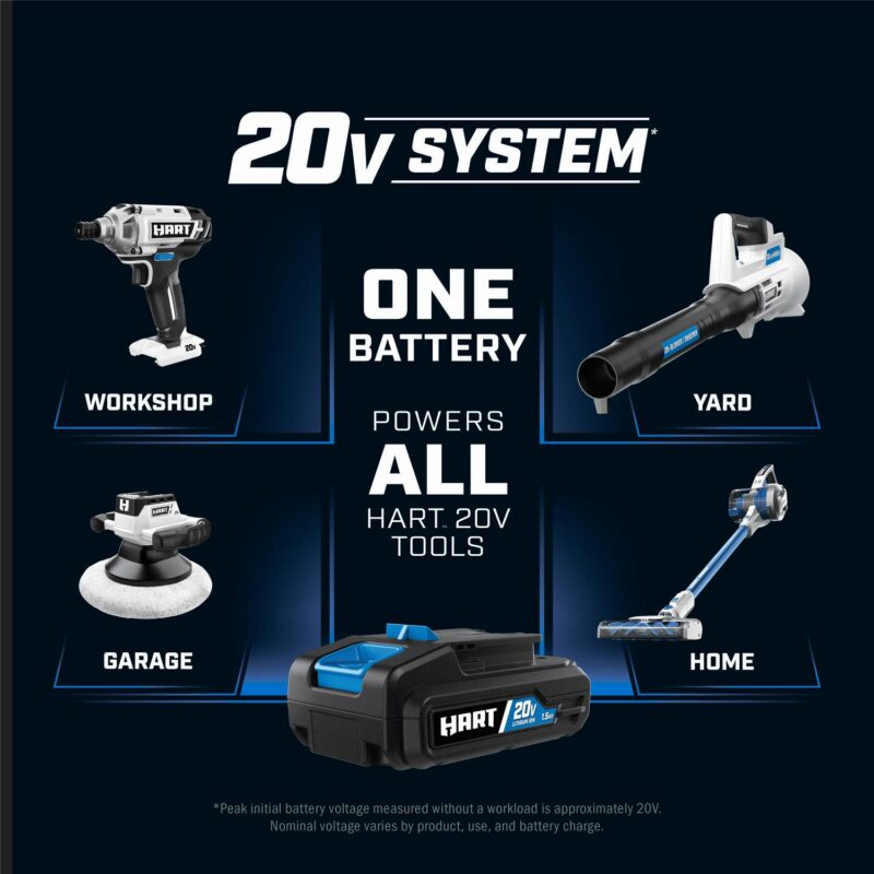 HART 20-Volt Cordless Stick Vacuum Kit, (1) 4.0Ah Lithium-Ion Battery - Image 6