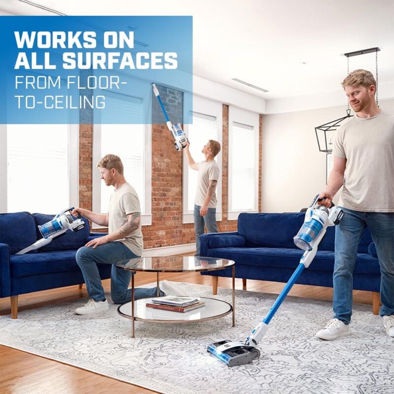 HART 20-Volt Dual Brushroll Stick Vacuum Kit, (1) 4.0 Ah Lithium-Ion Battery - Image 2