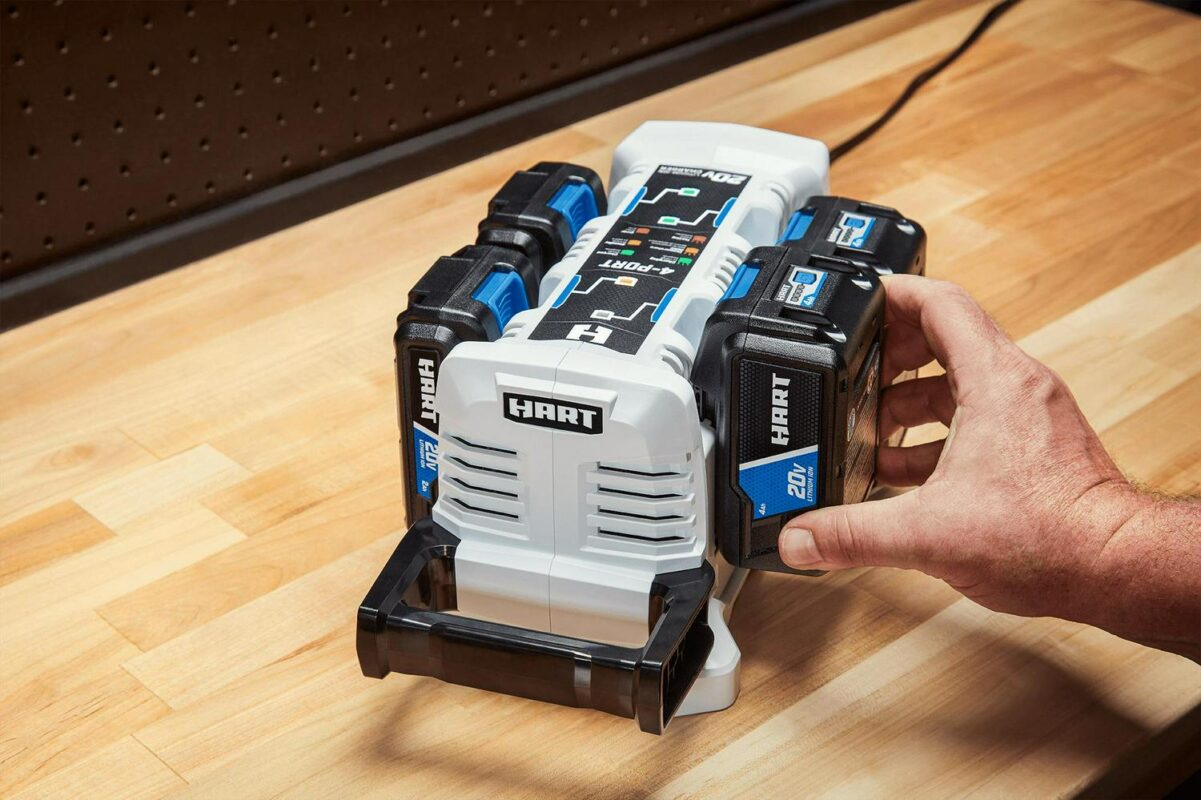HART 20-Volt Lithium-Ion 4-Port Fast Battery Charger (Batteries Not Included) - Image 4
