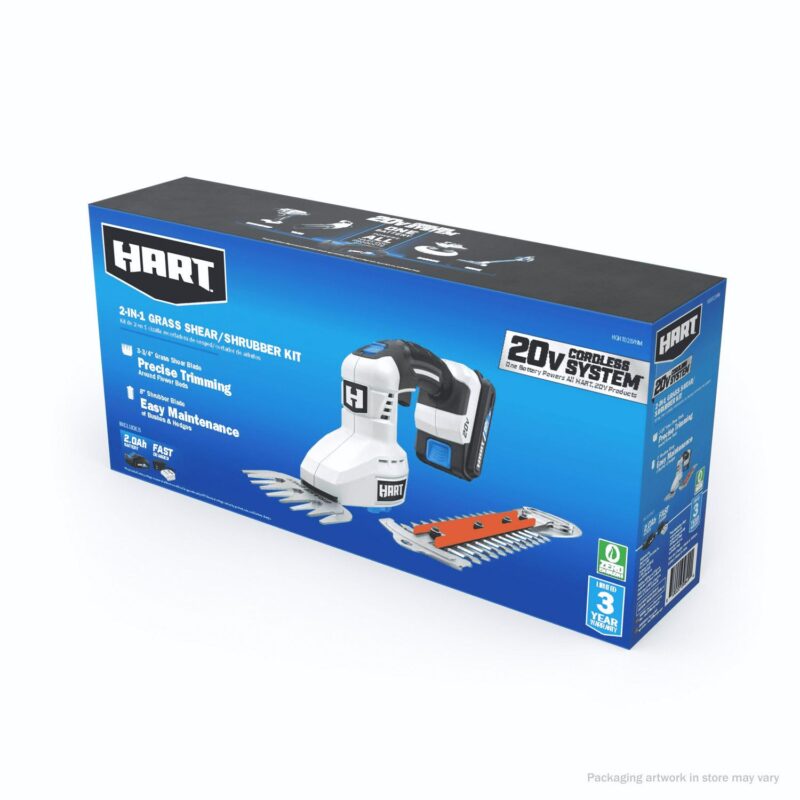 HART 20 Volt Shear/Shrubber Kit, (1) 2.0Ah Lithium-Ion Battery - Image 2