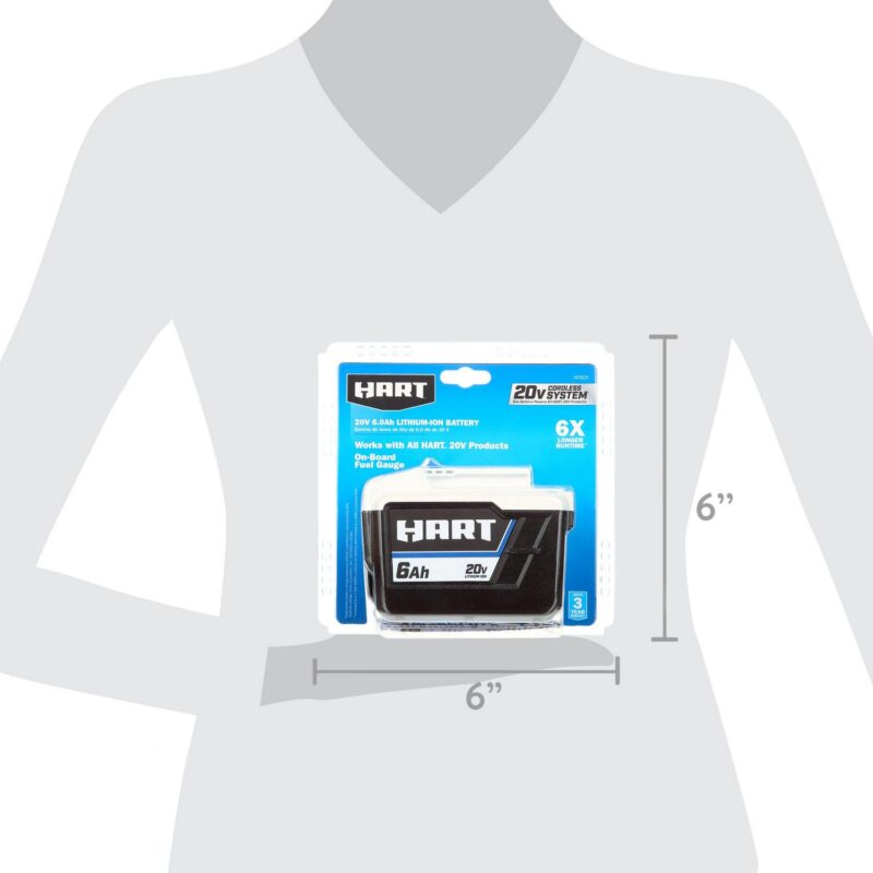 HART 20 Volts 6.0Ah Lithium-Ion Battery (Charger Not Included) - Image 7