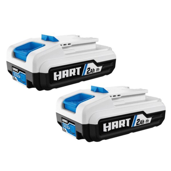 HART 2-Pack 20-Volt 2.0Ah Lithium-Ion Batteries (Charger Not Included)