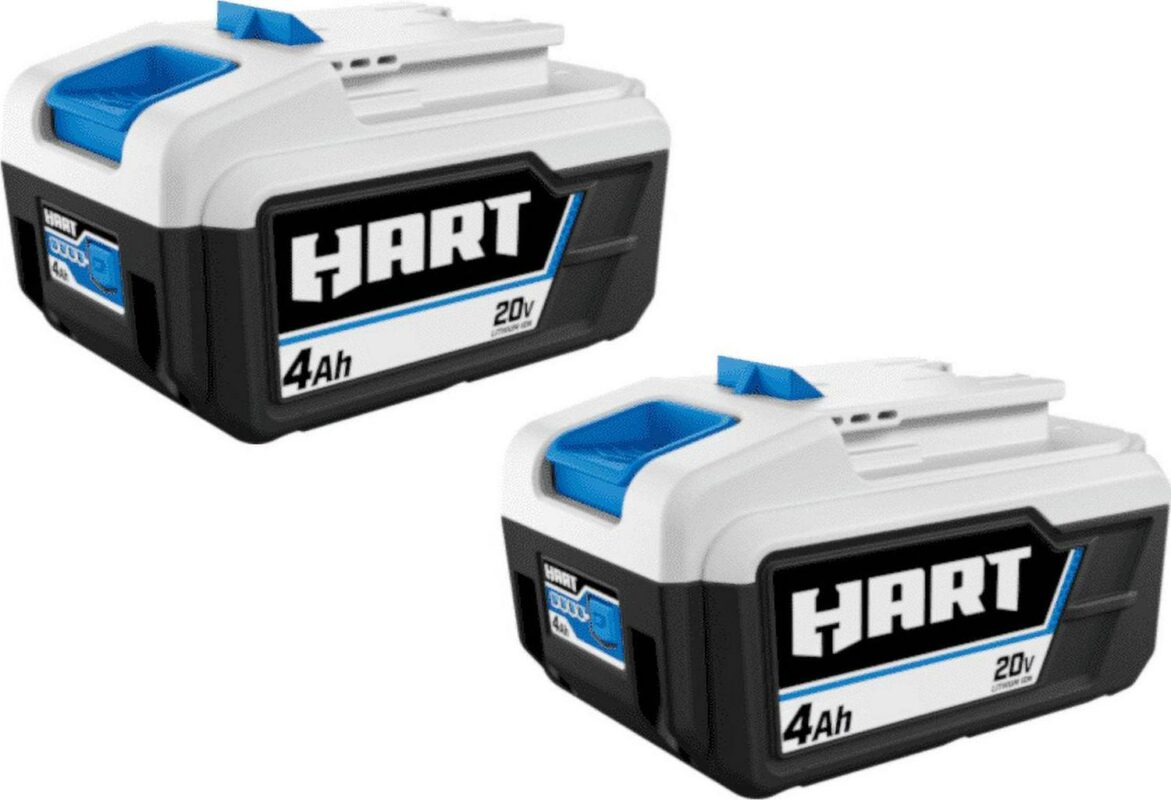HART 2-Pack 20 Volts 4.0Ah Lithium-Ion Batteries (Charger Not Included)