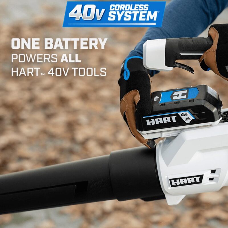 HART 40 Volt 120 MPH at 450 CFM Battery-Powered Axial Blower Kit, (1) 4.0Ah Lithium-Ion Battery - Image 7