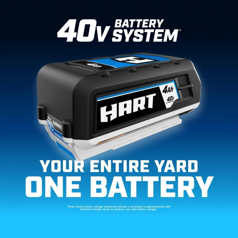 HART 40-Volt 12  Trimmer and Blower Combo Kit, Generation Two, (1) 4.0Ah Lithium-Ion Battery - Image 2