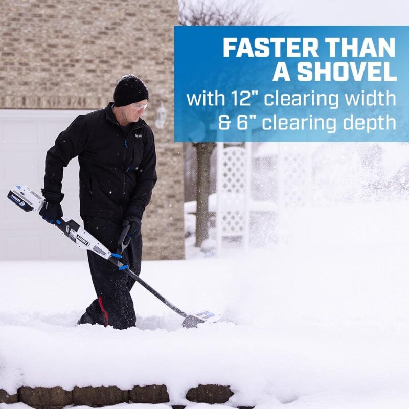 HART 40-Volt 12-inch Single Stage Battery-Powered Snow Shovel Kit, (1) 4.0Ah Lithium-Ion Battery - Image 3