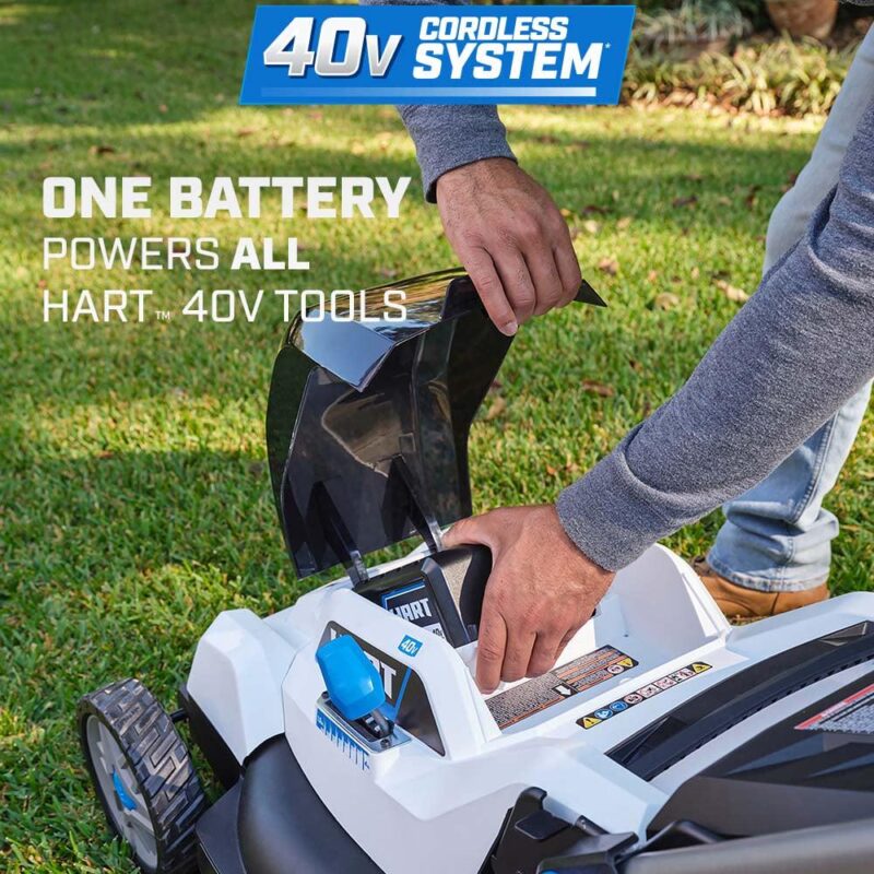HART 40-Volt 20-inch Cordless Brushless Push Mower Kit, (1) 6.0Ah Lithium-Ion Battery - Image 10