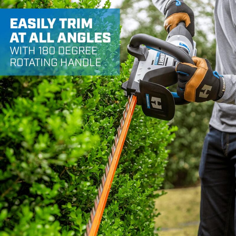 HART 40-Volt 26-inch Cordless Brushless Hedge Trimmer Kit, (1) 2.5Ah Lithium-Ion Battery - Image 6