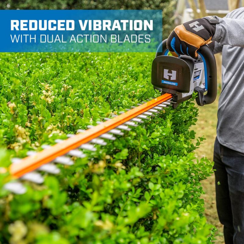 HART 40-Volt 26-inch Cordless Brushless Hedge Trimmer Kit, (1) 2.5Ah Lithium-Ion Battery - Image 3
