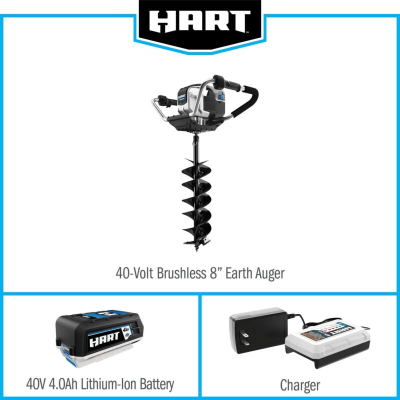HART 40-Volt Brushless Auger (1) 4.0 Ah Lithium-Ion Battery - Image 9
