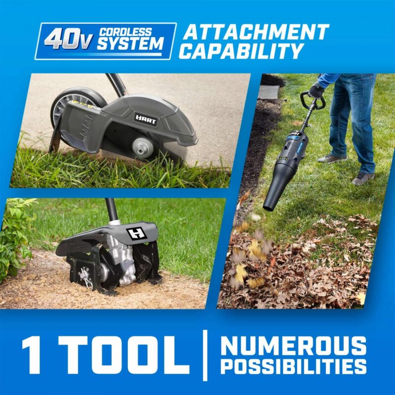 HART 40-Volt Cordless Attachment Capable 15-inch String Trimmer Kit, (1) 4.0Ah Lithium-Ion Battery - Image 2
