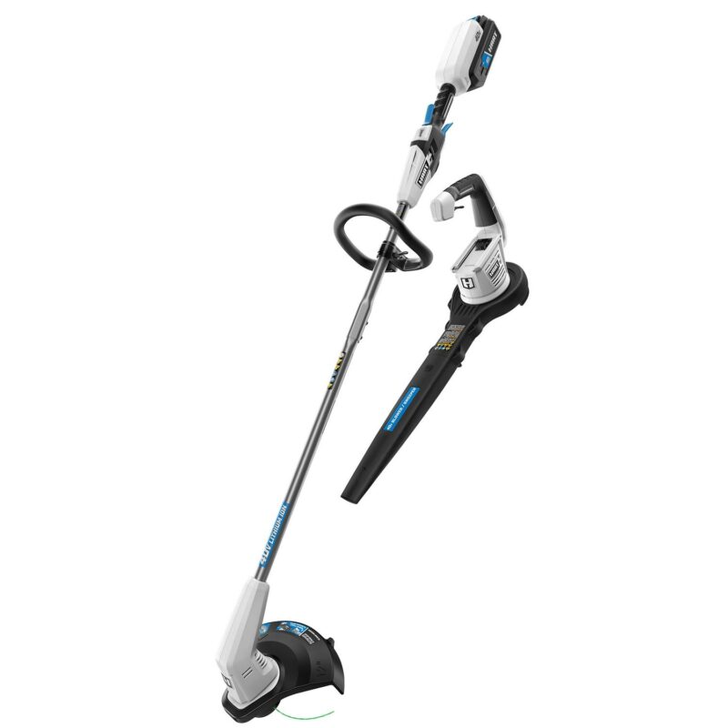HART 40-Volt Cordless 12-inch String Trimmer and Leaf Blower Combo Kit, (1) 4.0Ah Lithium-Ion Battery