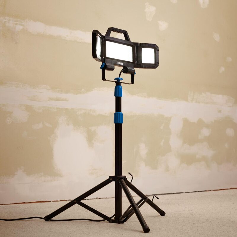 HART Multi-Directional LED 3-Head 7000 Lumen Work Light with Tripod, Adjustable, 7000 Lumens - Image 9
