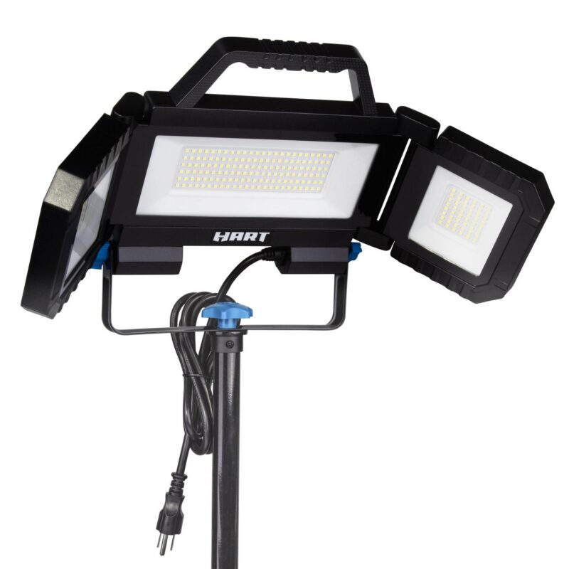HART Multi-Directional LED 3-Head 7000 Lumen Work Light with Tripod, Adjustable, 7000 Lumens - Image 15