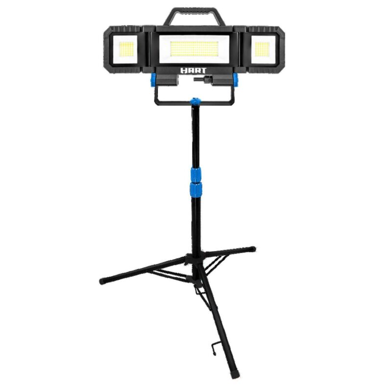 HART Multi-Directional LED 3-Head 7000 Lumen Work Light with Tripod, Adjustable, 7000 Lumens - Image 7