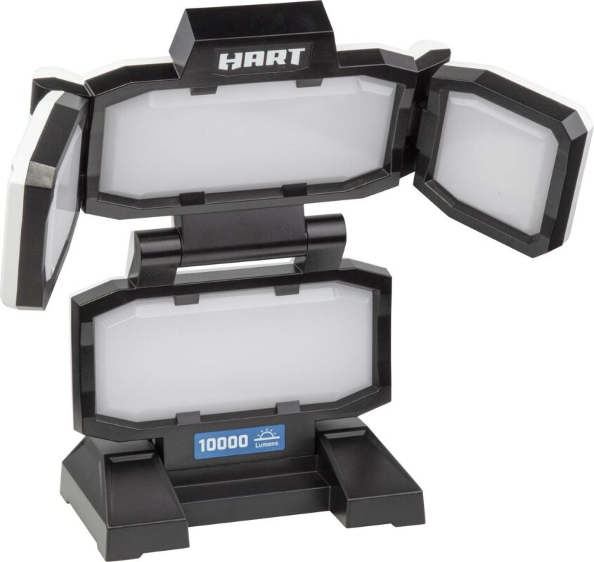 HART Portable 4-Panel Plug-in LED Work Light, Adjustable, Foldable, Black, 10,000 Lumens - Image 15
