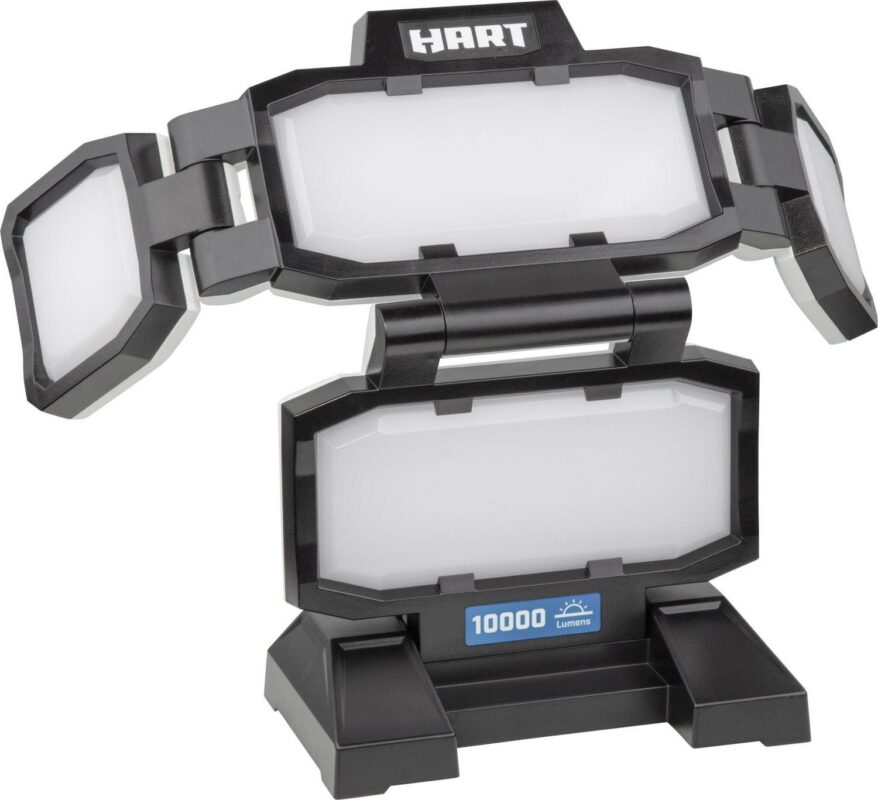 HART Portable 4-Panel Plug-in LED Work Light, Adjustable, Foldable, Black, 10,000 Lumens - Image 18