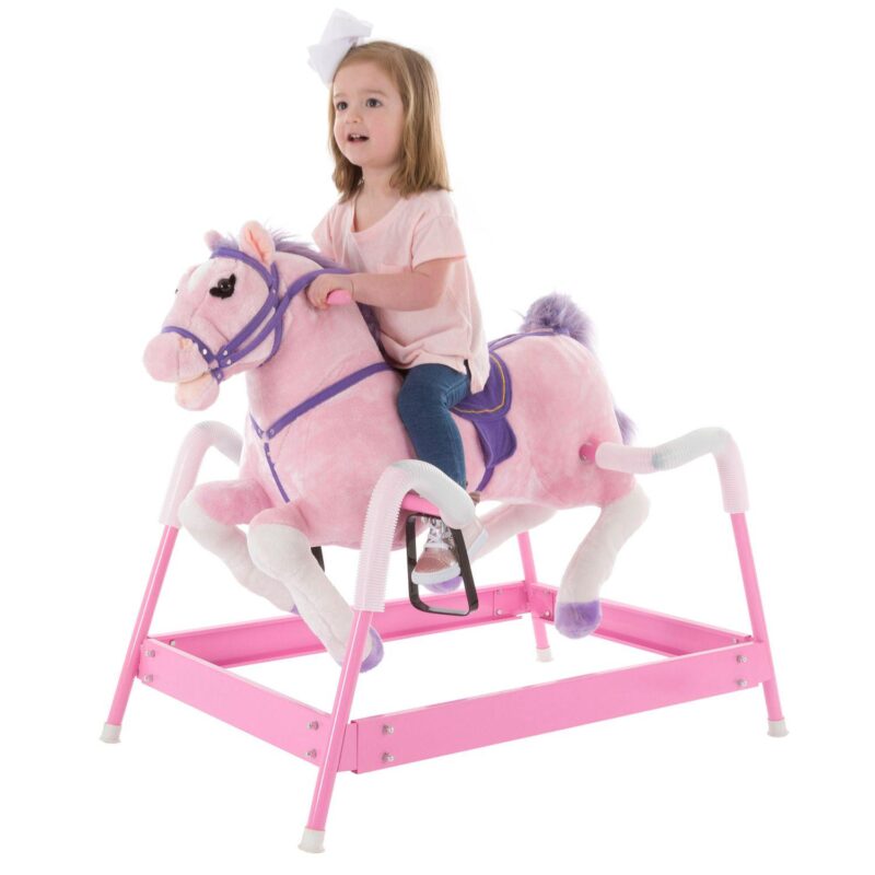 Happy Trails Pink Spring Rocking Horse Ride-On - Image 5
