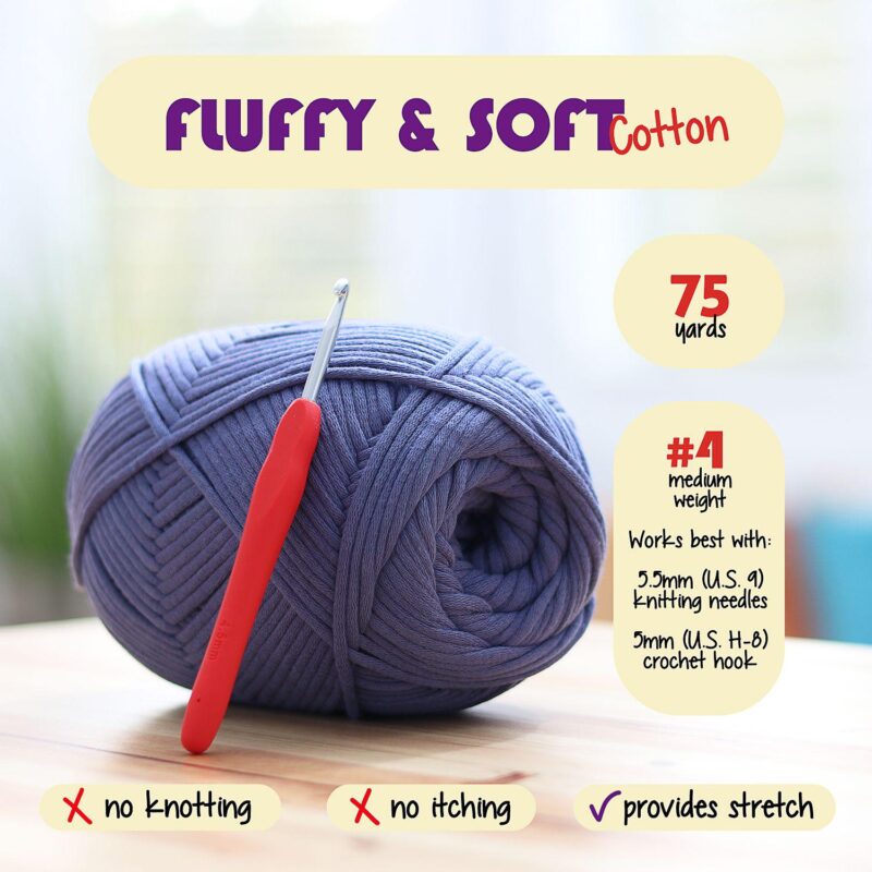 Hearth and Harbor Crochet Backpack Kit with Cotton Yarn - Image 4