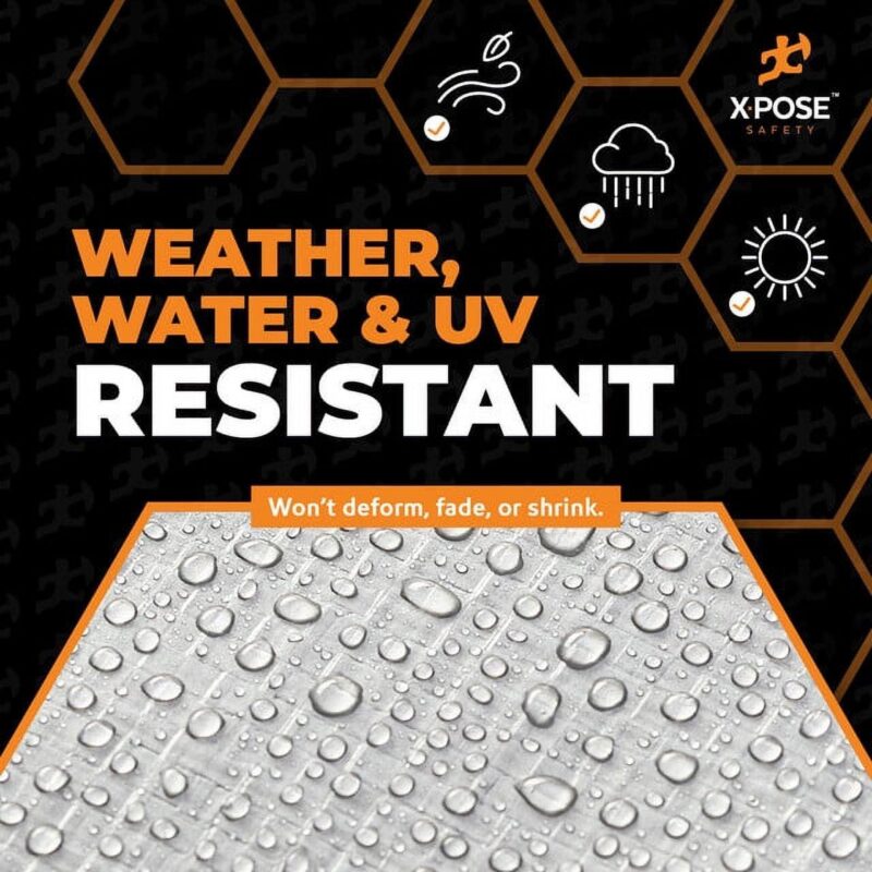 Heavy Duty Poly Tarp - 9' x 12' - 10 Mil Thick Waterproof, UV Blocking Protective Cover - Reversible Silver and Black - Laminated Coating - Rustproof Grommets - by Xpose Safety - Image 4