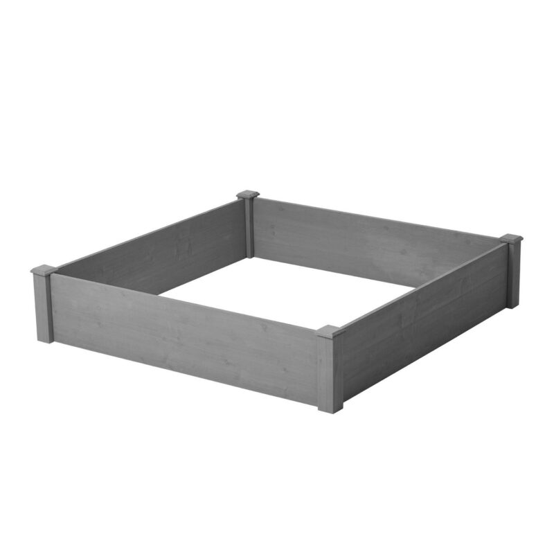 Herbs Raised Garden Bed, Outdoor Wood Planter Bed Flower Box Kit, Elevated Flower Planter Box Kit for Vegetables Fruits Herb Grow Yard Gardening, Grey, SS2447 - Image 7
