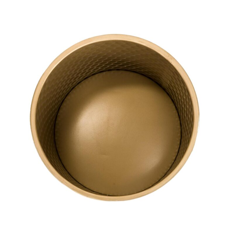 Honeycomb Mid-Century Modern Indoor Metal Pot Planter with 4-Leg Metal Base - 14.75  H x 11.75  W - Image 4
