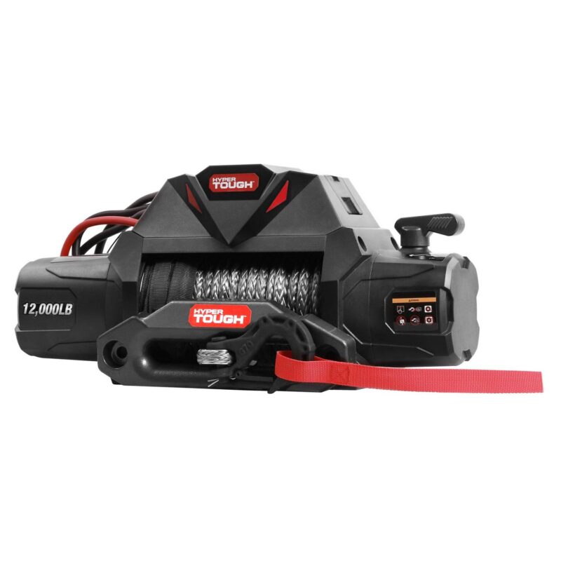 Hyper Tough 12,000 lb. Electric HD Truck Winch with 82 ft. Synthetic Rope - Image 2