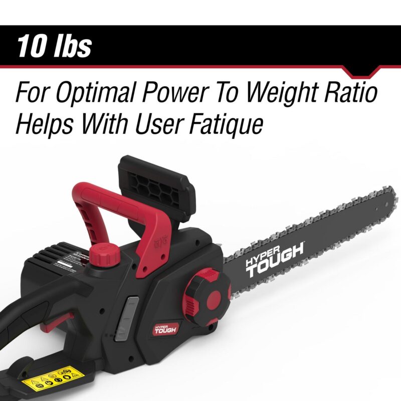 Hyper Tough 16-Inch Electric Chainsaw, 15-Amp Motor with Automatic Oiler, Tool-less Chain Tension, Metal Bucking Spikes included - Image 6